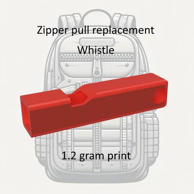 Còi thay thế tay kéo khóa kéo (Zipper replacement pull whistle)