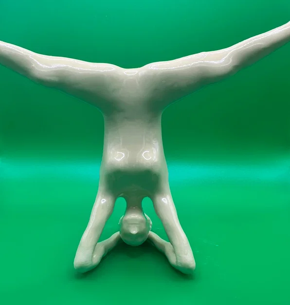Mô hình phụ nữ tập Yoga tư thế trồng chuối (Headstand Figure) 3D - Image 3