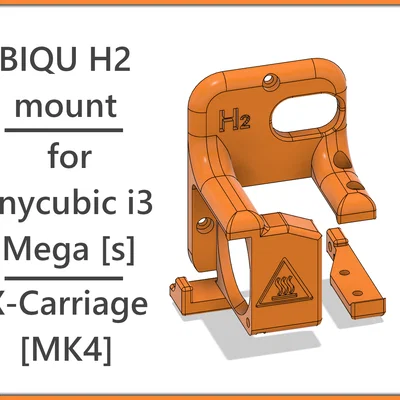 Ngàm BIQU H2 cho Anycubic i3 Mega X-Carriage [MK4]