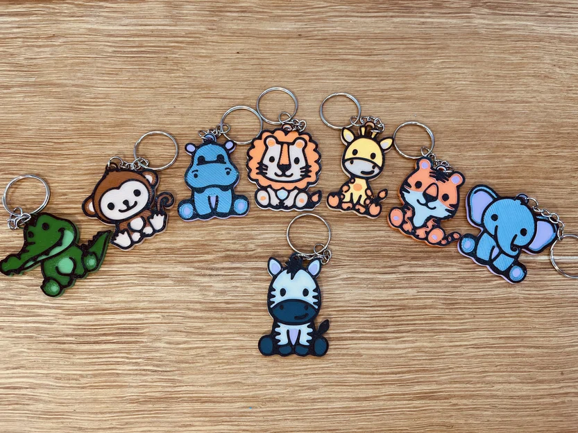 Móc Khóa Ngựa Vằn Dễ Thương - Image 1