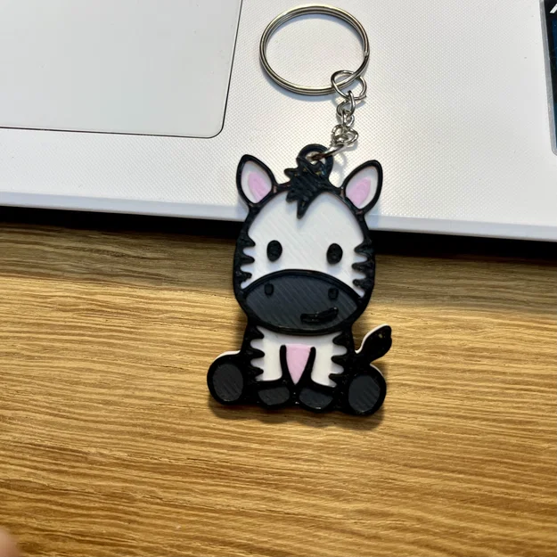 Móc Khóa Ngựa Vằn Dễ Thương - Image 2