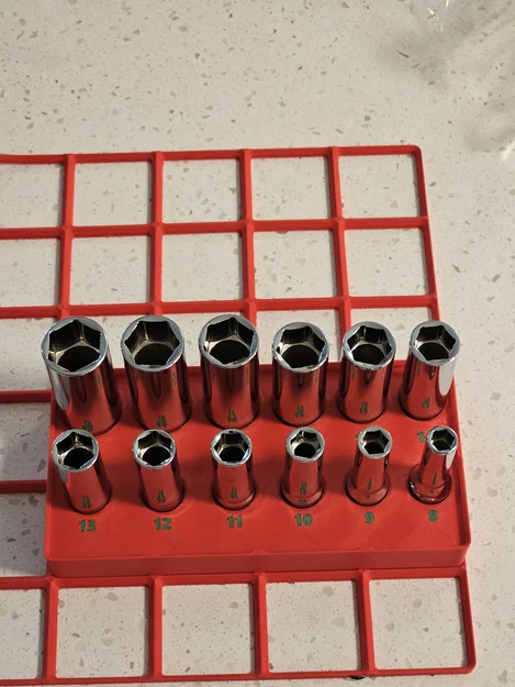 Khay Gridfinity cho bộ ICON socket Metric 3/8" Drive (12 món) - Image 2