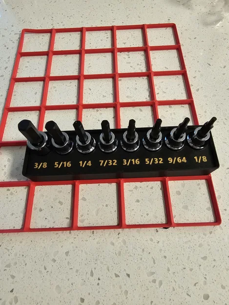 Khay Gridfinity cho ICON 3/8in Drive SAE Short Hex Bit Socket Set - Image 1