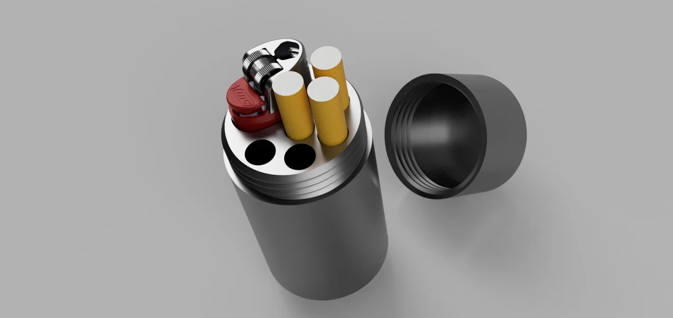 Hộp đựng thuốc lá kèm bật lửa - Image 2