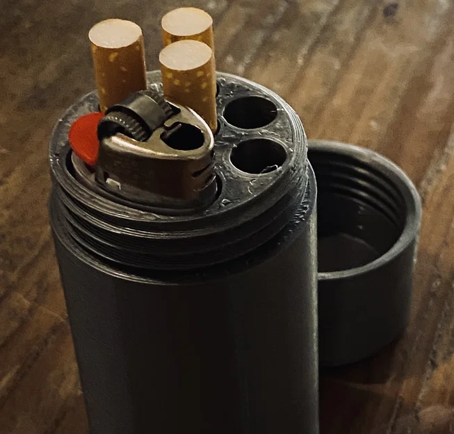 Hộp đựng thuốc lá kèm bật lửa - Image 3