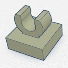 Mô hình 3D LEGO 1x1 Plate Vertical Clip (Part 2555) - File STL