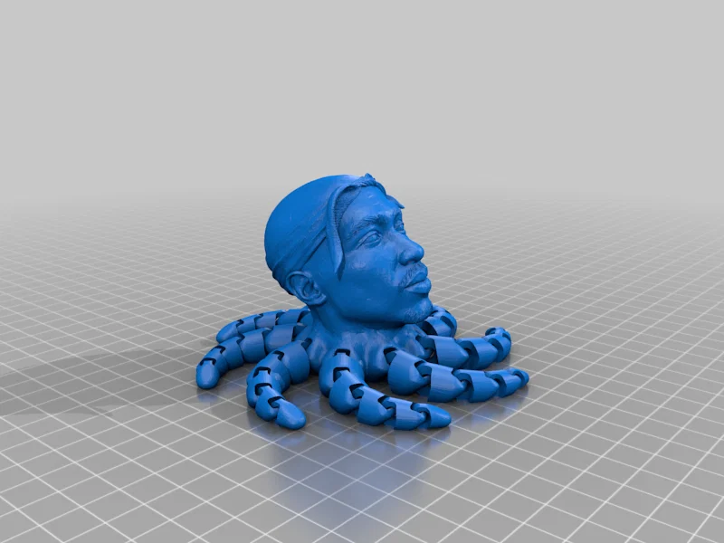 Mô hình 2pactopus in 3D độc đáo kết hợp Tupac và bạch tuộc - Image 1