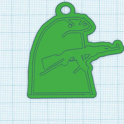 Móc khóa meme AK47 độc lạ - File in 3D ấn tượng