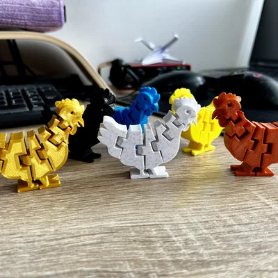 Mô hình gà Flexi Chicken (Slepička Koko) in 3D linh hoạt