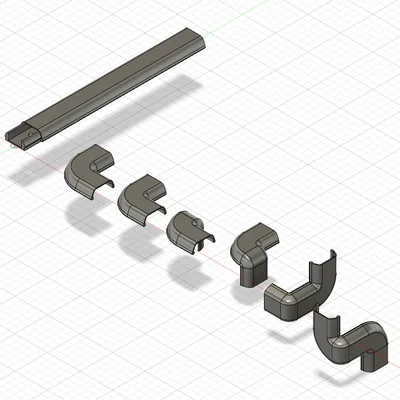 Máng đi dây (Cable Channel/Duct) với nhiều kiểu góc