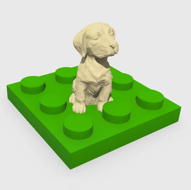 Mô hình chú chó in 3D tương thích lắp ráp với LEGO - Image 1