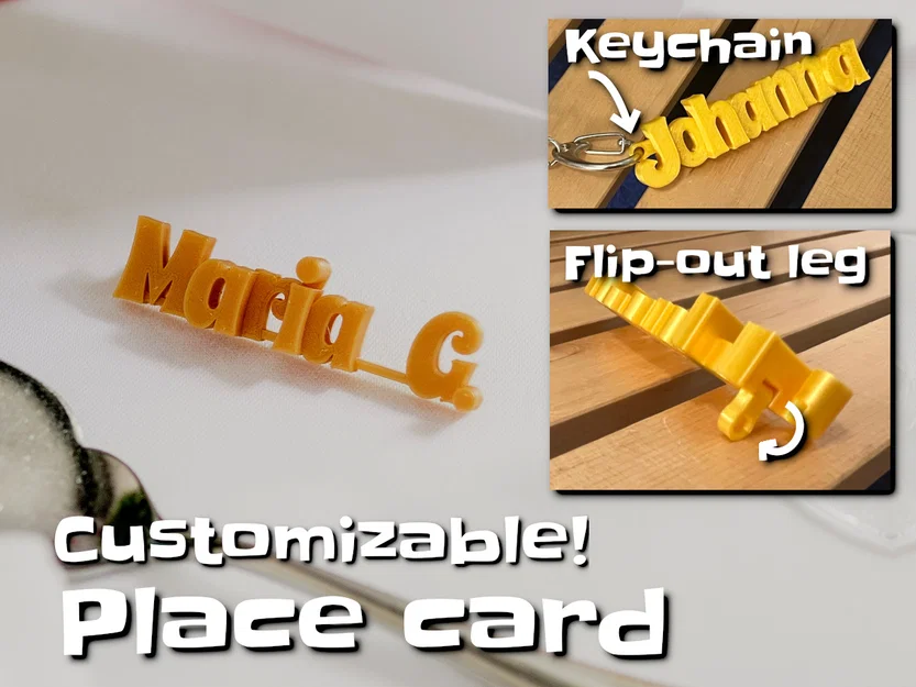 Bảng tên để bàn tùy biến (Customizable place card) - Image 1