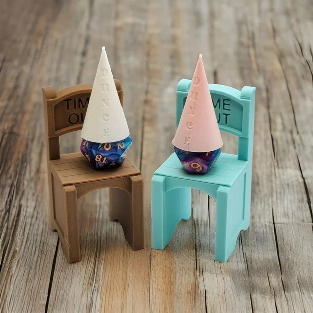 Ghế “Time Out” Cho Xúc Xắc Kèm Mũ Dunce Hat - Image 2