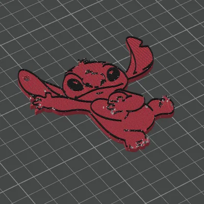 Mẫu móc khóa Stitch 3D dễ thương - Hướng dẫn in 3D chi tiết