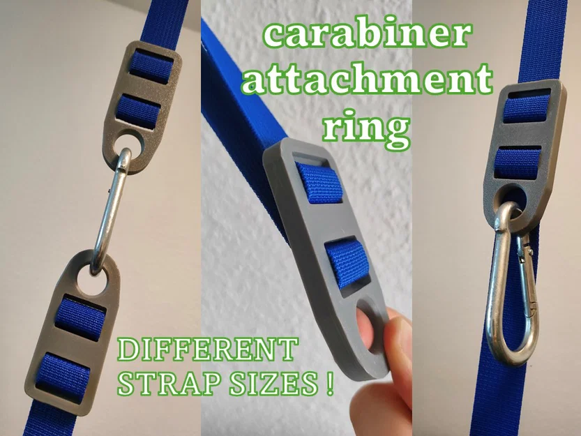 Vòng gắn carabiner cho dây đai (dọc) – nhiều kích cỡ khác nhau - Image 1