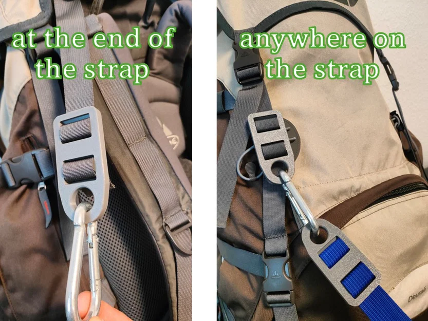 Vòng gắn carabiner cho dây đai (dọc) – nhiều kích cỡ khác nhau - Image 2