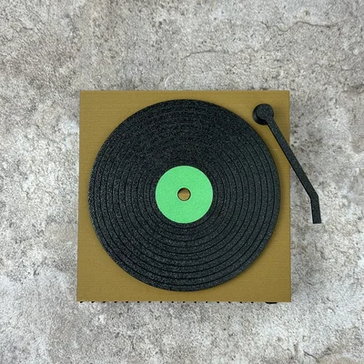 Bộ Đế Lót Ly Đĩa Vinyl + Kệ Trưng Bày