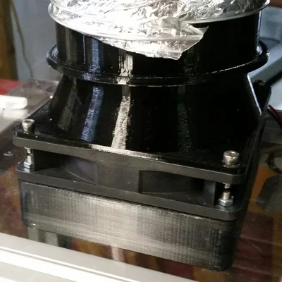 Ống xả Enclosure - (quạt 120mm, ống dryer duct 4")
