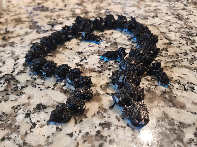 Print in Place Articulated Kristall Drache – Rồng pha lê khớp nối - Image 4