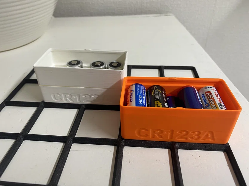 Khay pin Gridfinity CR123A/CR123 xếp chồng - Image 3