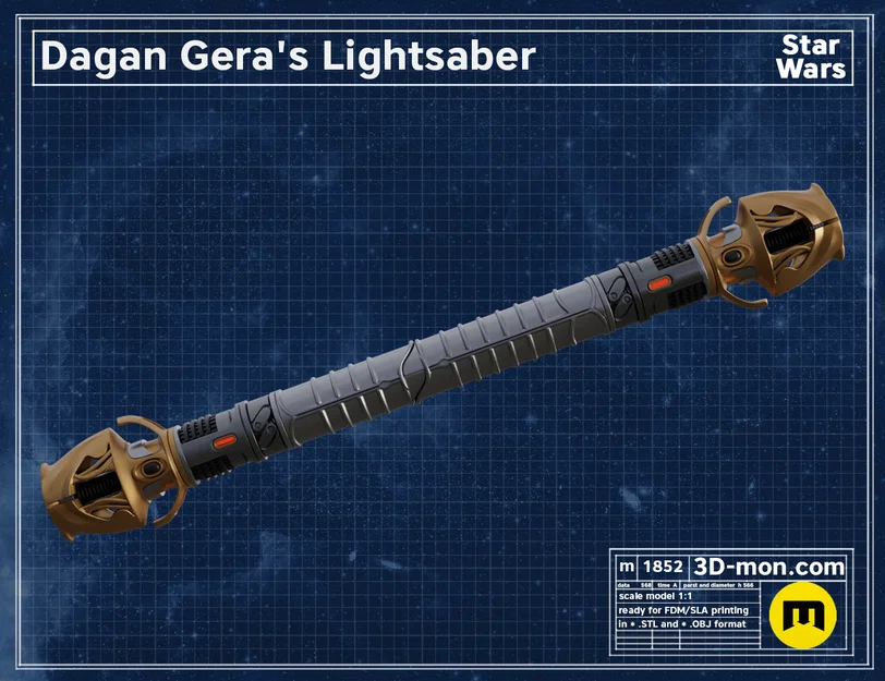 Lightsaber của Dagan Gera (Jedi Survivor) - File 3D In 3D - Image 3
