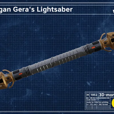 Lightsaber của Dagan Gera (Jedi Survivor) - File 3D In 3D
