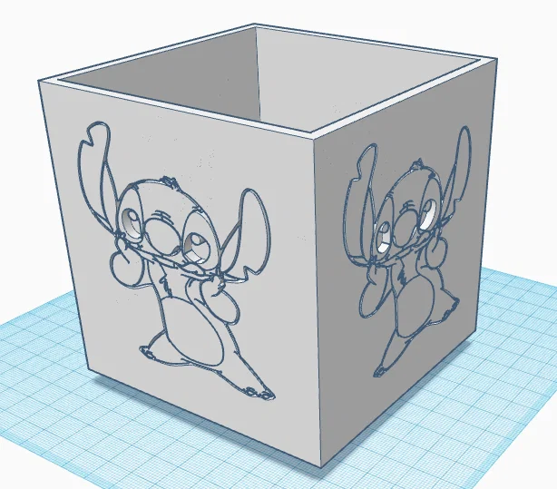 Chậu cây 3D hình Stitch đáng yêu trang trí bàn làm việc - Image 1