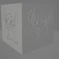 Chậu cây 3D hình Stitch đáng yêu trang trí bàn làm việc - Thumbnail 2
