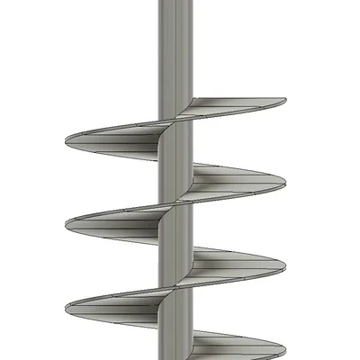 Mẫu trục xoắn ốc (Auger) 750mm cho dự án cơ khí DIY