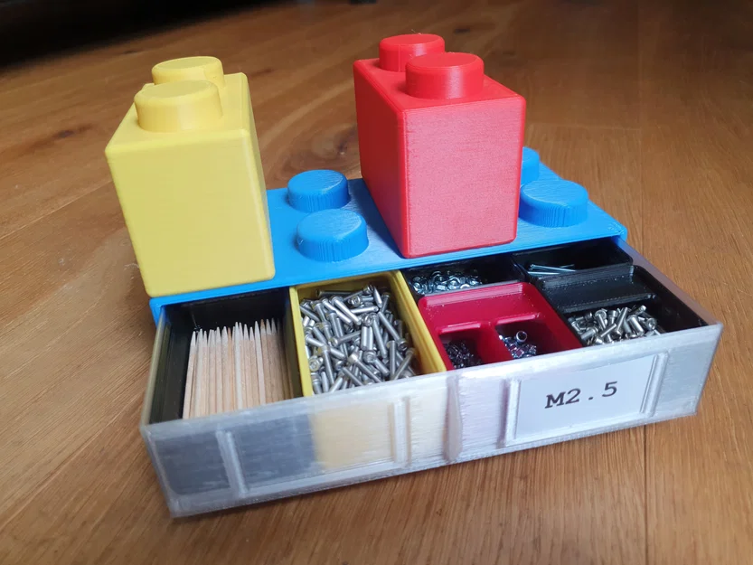 Ngăn kéo gạch LEGO Gridfinity xếp chồng (Stackable Gridfinity LEGO Brick Drawer) - Image 2