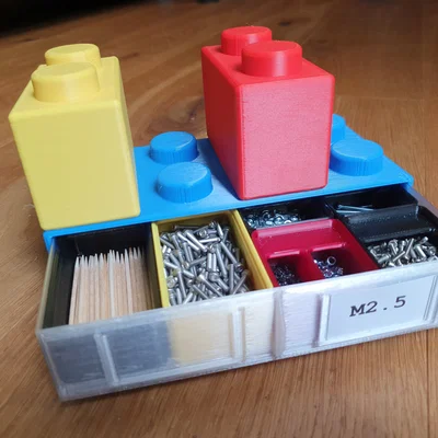 Ngăn kéo gạch LEGO Gridfinity xếp chồng (Stackable Gridfinity LEGO Brick Drawer)