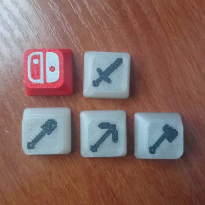 Tự in keycaps chủ đề Minecraft và Nintendo Switch cho bàn phím cơ