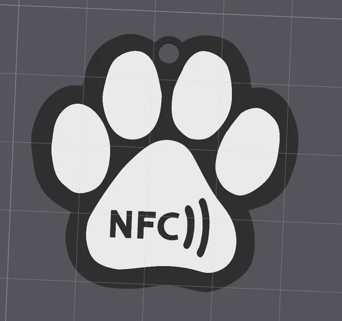 Móc khóa NFC hình bàn chân chó - Image 6