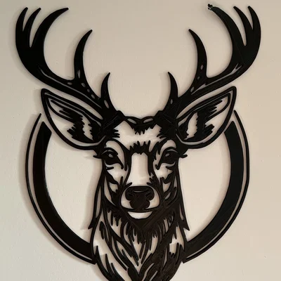 Tranh treo tường 3D đầu hươu nghệ thuật - Deer Wall Art #3