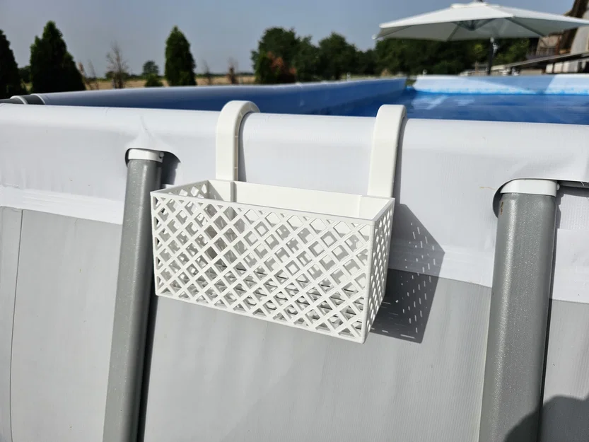 Khay treo đựng phụ kiện hồ bơi 60mm tiện ích (In 3D) - Image 1
