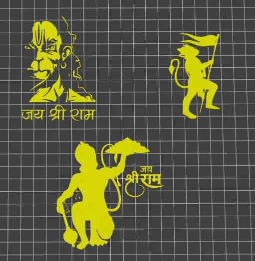 Mô hình 3D Lord Hanuman nghệ thuật cho máy in 3D - Image 1