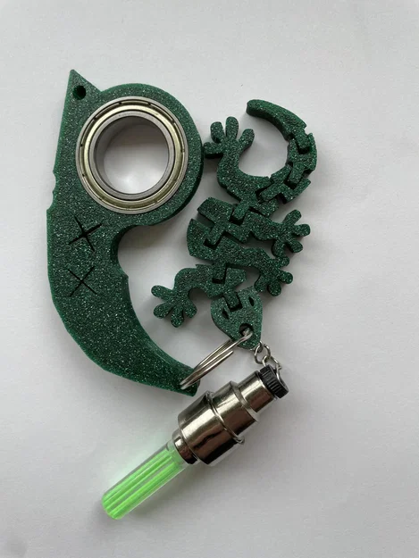 Móc khóa xoay Dagger Flipper với vòng bi 32mm độc đáo - Image 2