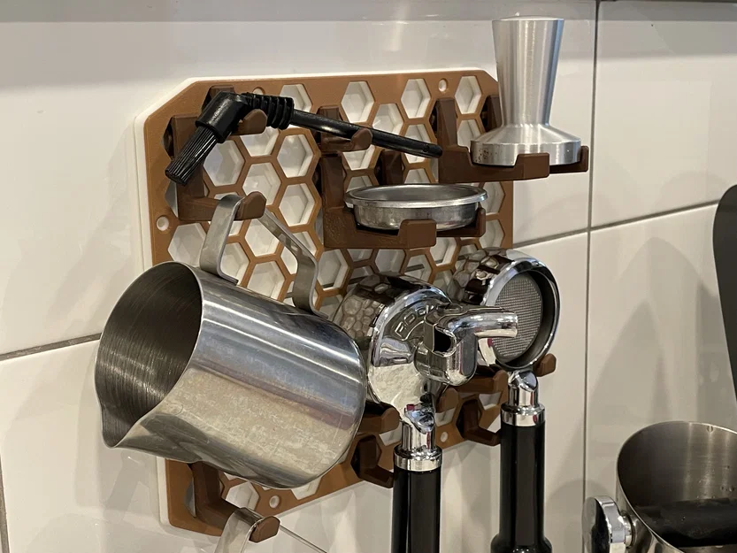 Honeycomb Coffee Wall – Tấm treo tường tổ ong cho đồ pha cà phê - Image 4