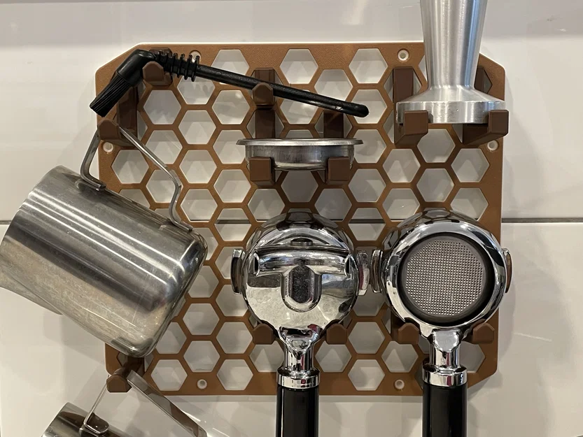 Honeycomb Coffee Wall – Tấm treo tường tổ ong cho đồ pha cà phê - Image 5