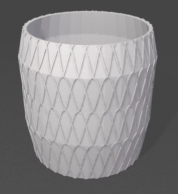 Chậu trồng cây đa giác họa tiết đan chéo - Mẫu in 3D nghệ thuật - Image 1