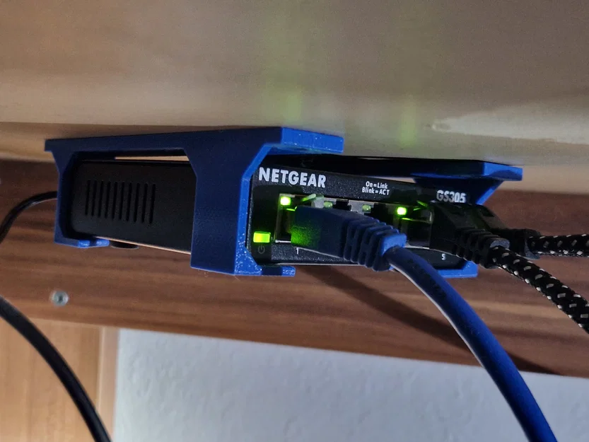 Ngàm gắn tường, gầm bàn cho switch Netgear GS305/GS308 - Image 1