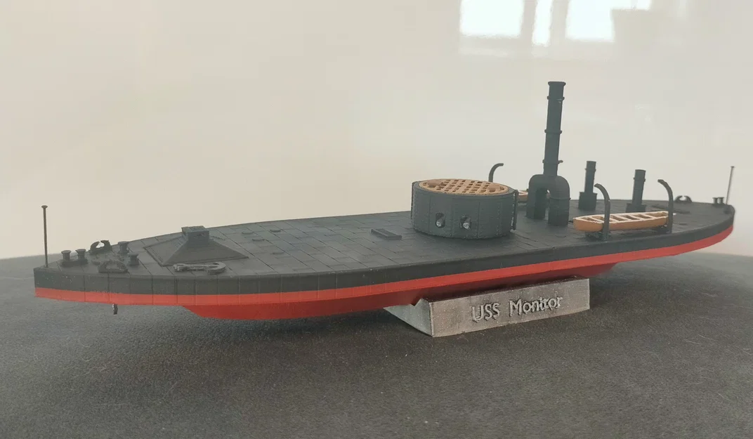 Mô hình tàu chiến USS Monitor 1/180 - Bản in 3D chi tiết cực đẹp - Image 1