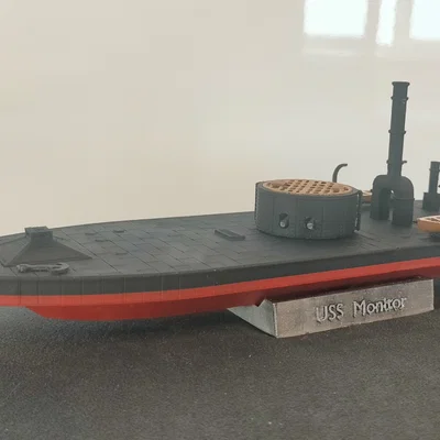 Mô hình tàu chiến USS Monitor 1/180 - Bản in 3D chi tiết cực đẹp