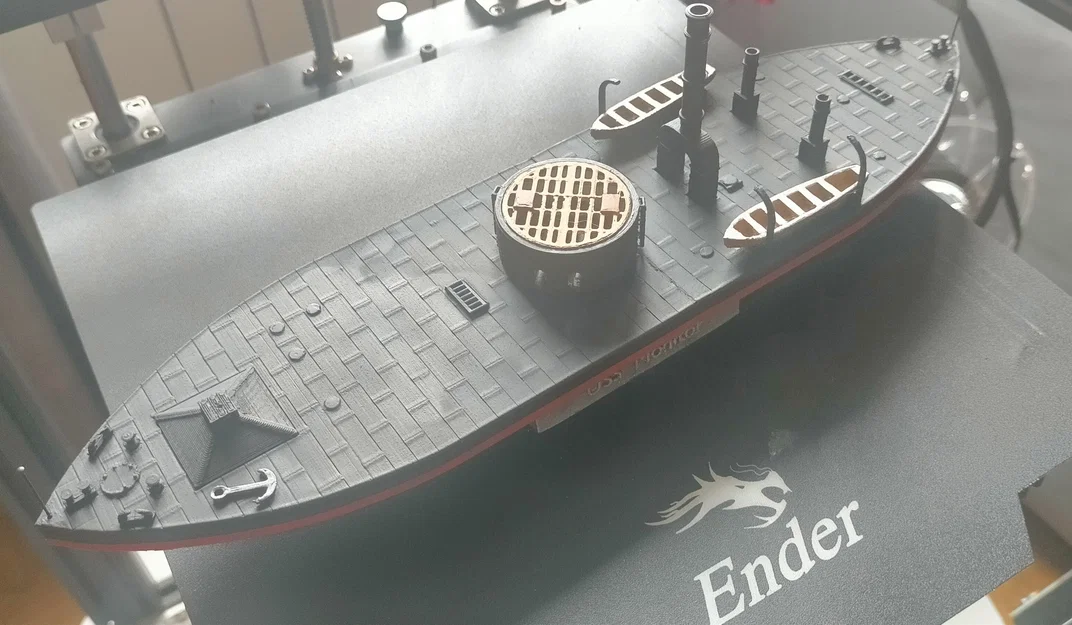 Mô hình tàu chiến USS Monitor 1/180 - Bản in 3D chi tiết cực đẹp - Image 2