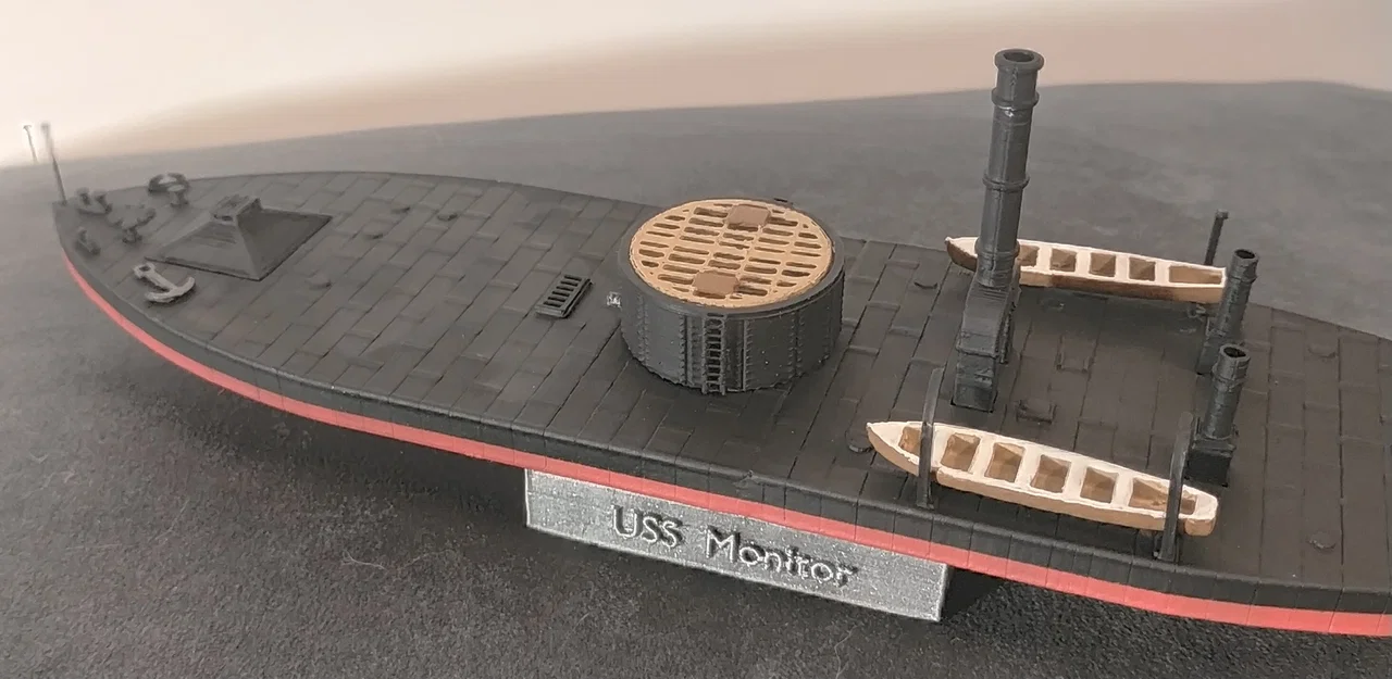 Mô hình tàu chiến USS Monitor 1/180 - Bản in 3D chi tiết cực đẹp - Image 4