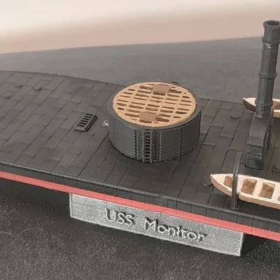 Mô hình tàu chiến USS Monitor 1/180 - Bản in 3D chi tiết cực đẹp