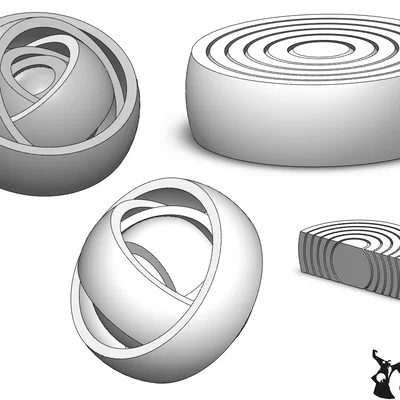 Mô hình đồ chơi Rotating Rings Fidget Toy thư giãn giảm căng thẳng