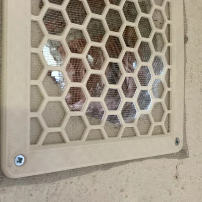 Nắp đậy thông gió họa tiết lục giác ngăn côn trùng in 3D