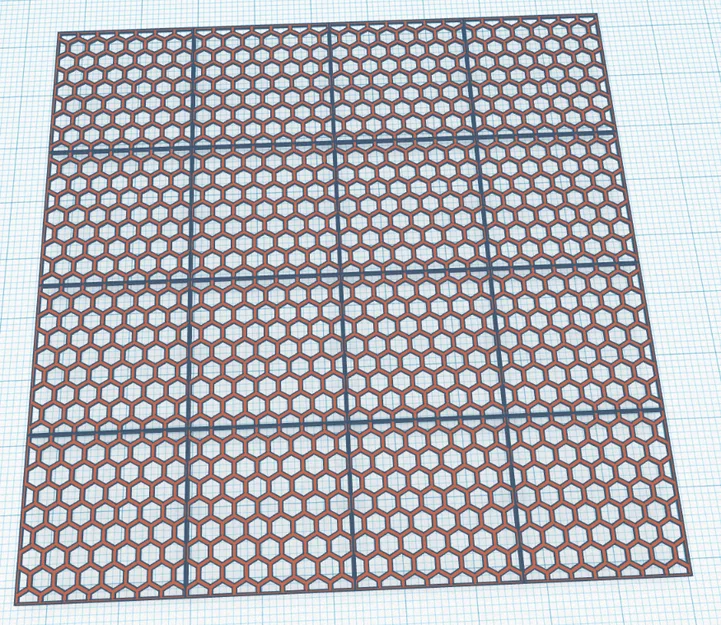 Tấm lưới hoa văn lục giác (Remixed Grid Pattern) cho in 3D - Image 1