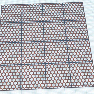 Tấm lưới hoa văn lục giác (Remixed Grid Pattern) cho in 3D